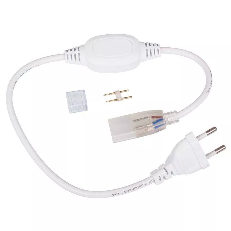 Conectori banda LED - Cablu alimentare bandă LED NEON FLEX 230V cod LED0144 LED0145 – IoElectronice.ro