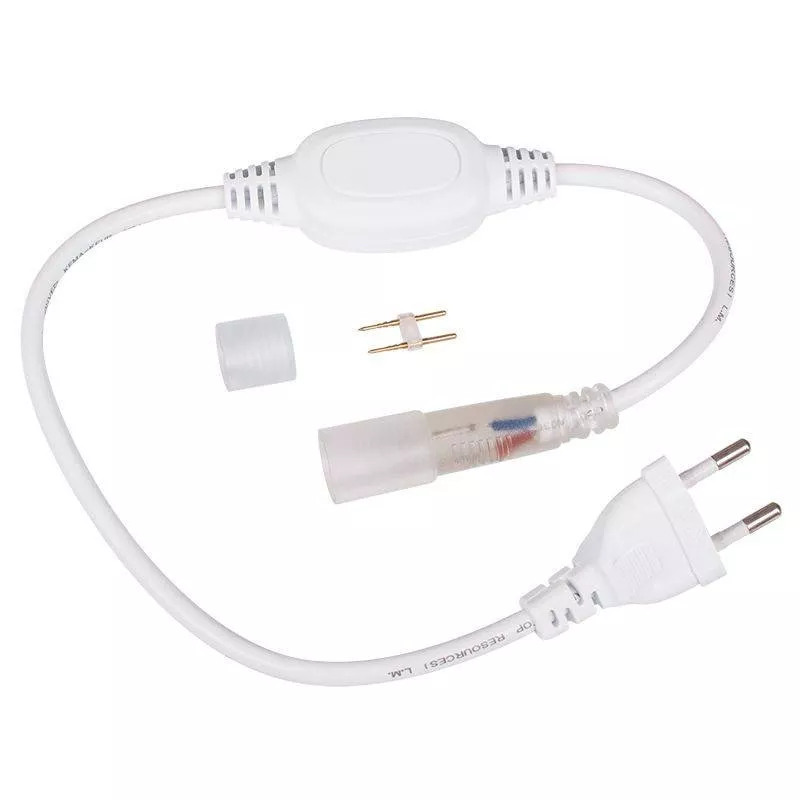 Conectori banda LED - Cablu alimentare banda LED NEON FLEX 230V cod LED0146 LED0147 – IoElectronice.ro