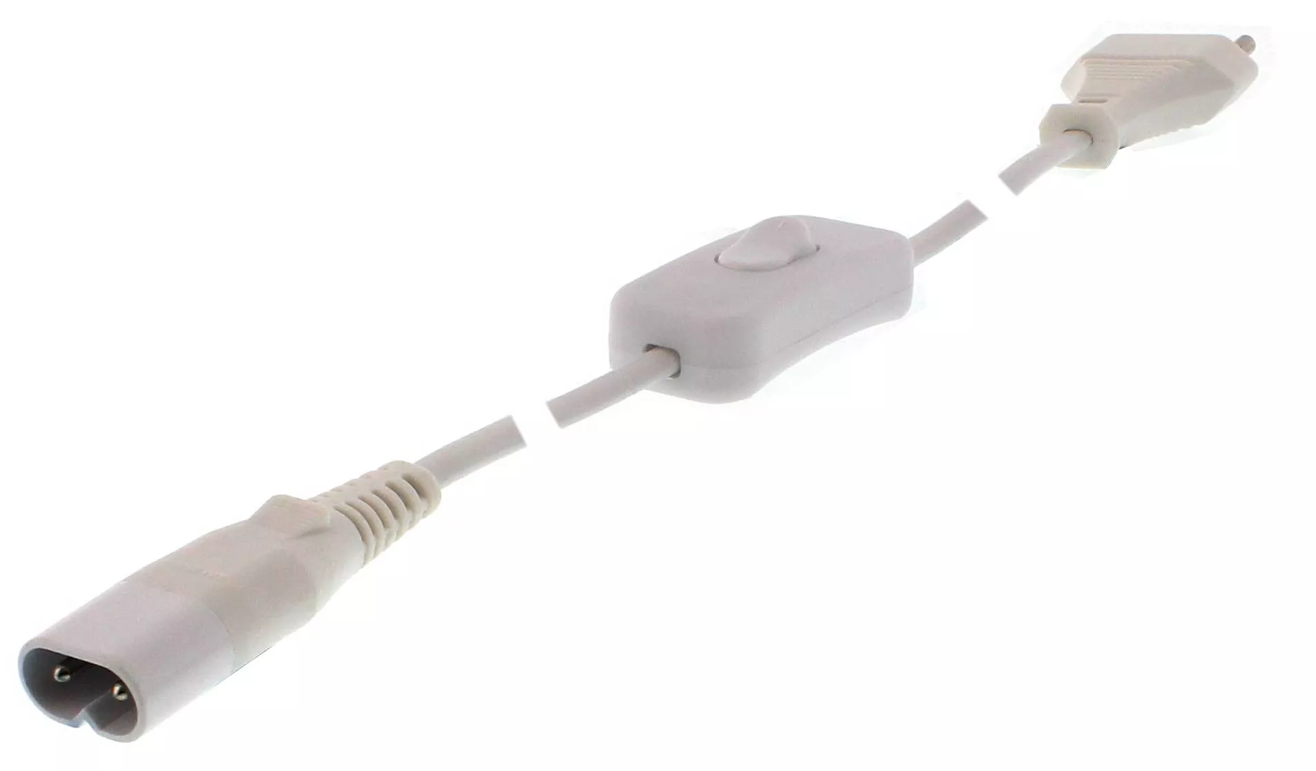 Cabluri alimentare AC-DC - Cablu alimentare corpuri T5 cu întrerupător 1.5m alb Well – IoElectronice.ro