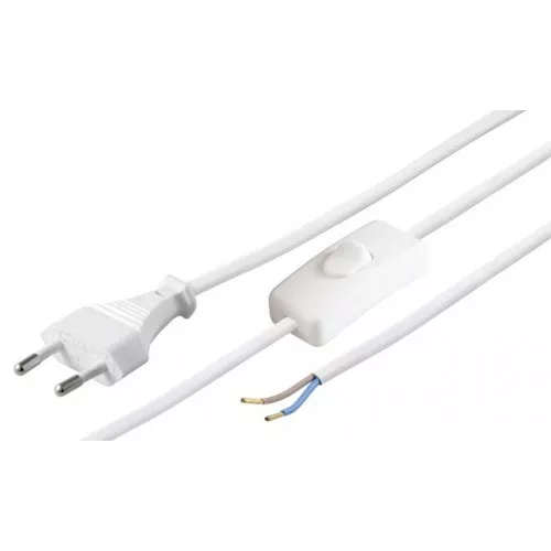 Cabluri alimentare AC-DC - Cablu alimentare Euro cu 2 fire și întrerupător 1.5m Goobay – IoElectronice.ro