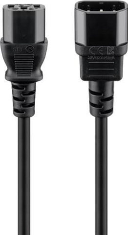 Conectica - Cablu de alimentare IEC CCE C14 tata - CCE C13 mama 2m H05VV-F 3x0.75mm2 Well CABLE-705-2.0-WL