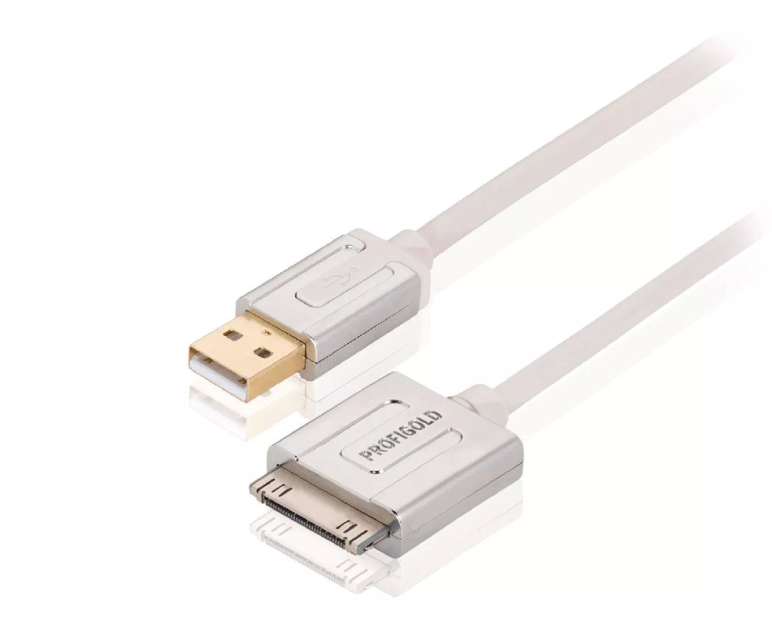 Cabluri telefon-tableta - Cablu Apple iPad iPhone - USB de înaltă calitate 1m alb Profigold – IoElectronice.ro