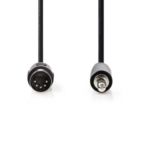 Cablul audio DIN 5 pini la Jack 3.5 mm Stereo, 2m, Negru – Calitate superioară pentru difuzoare și sisteme stereo [2]