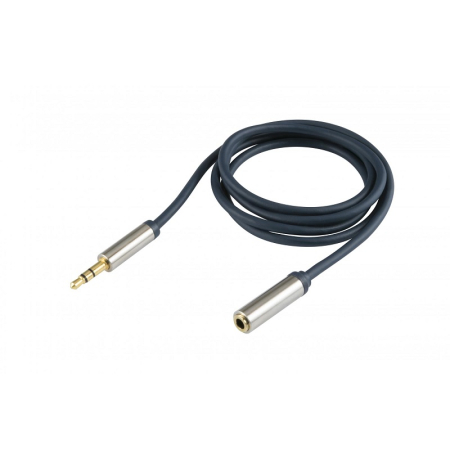 Conectica - Cablu audio HiFi stereo prelungitor Jack 3.5 mm mama - 3.5 mm tata, lungime 2.5 m, dublu ecranat, brand Home by Somo.