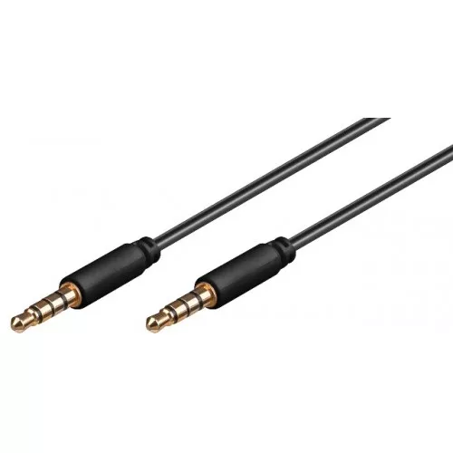 Cabluri Jack - Cablu audio Jack 3.5 mm 4 pini 1m Goobay – IoElectronice.ro