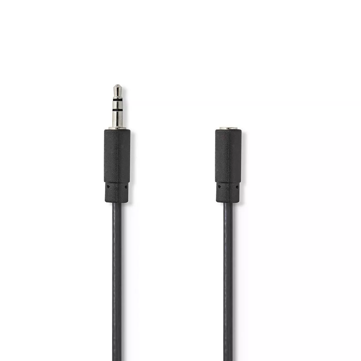 Cabluri Jack - Cablu audio Jack Stereo 3.5 mm tata - 3.5 mm mama 2m negru Nedis – IoElectronice.ro