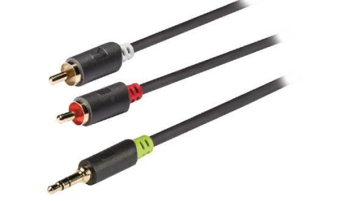 Cabluri Jack - Cablu audio Jack stereo 3.5mm tata - 2x RCA tata 5m gri Konig – IoElectronice.ro
