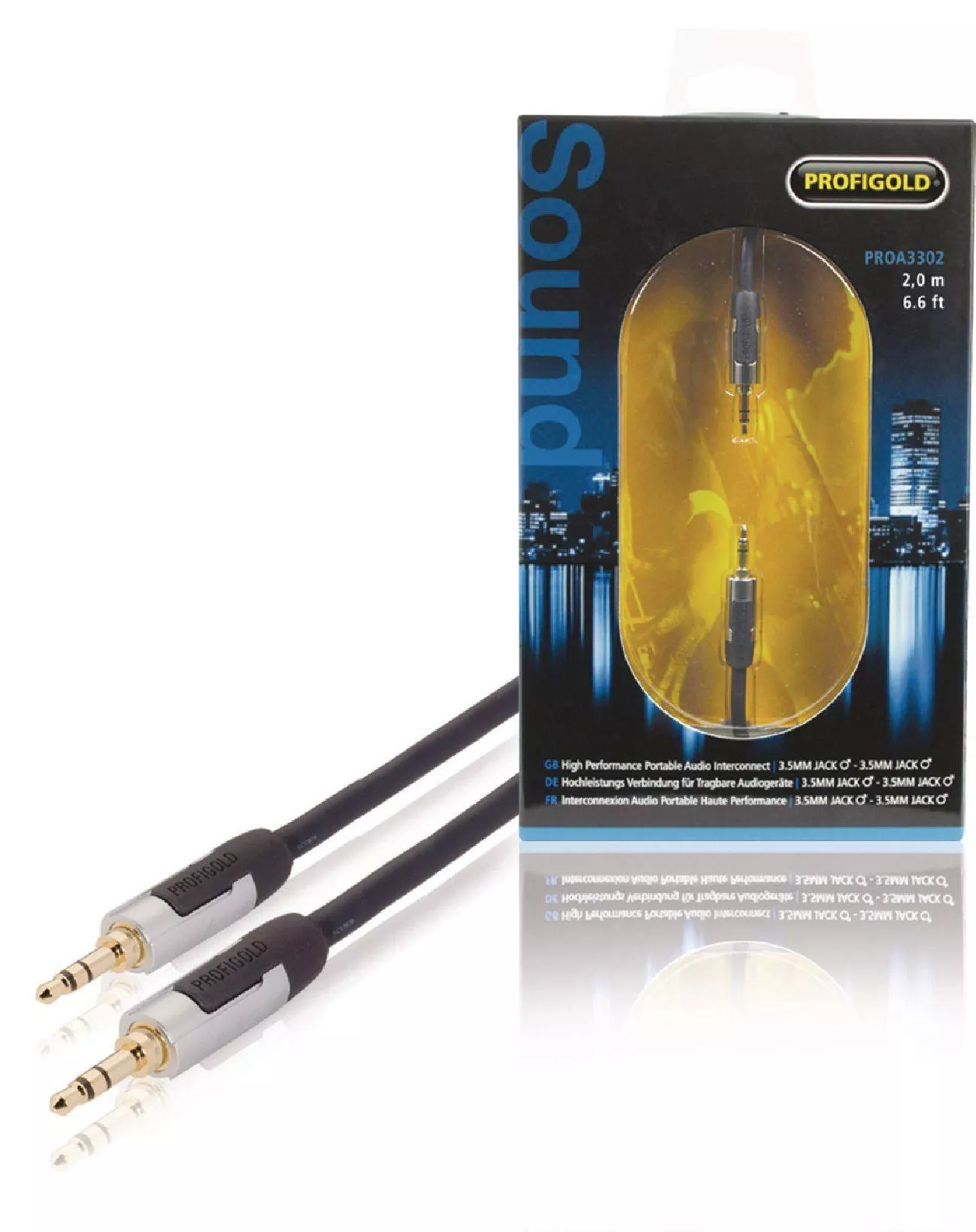 Cabluri Jack - Cablu audio stereo Jack 3.5 mm tata-tata 2m OFC Profigold – IoElectronice.ro