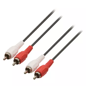 Cabluri RCA - Cablu audio stereo RCA 5m 2x RCA tata - 2x RCA tata negru Valueline – IoElectronice.ro