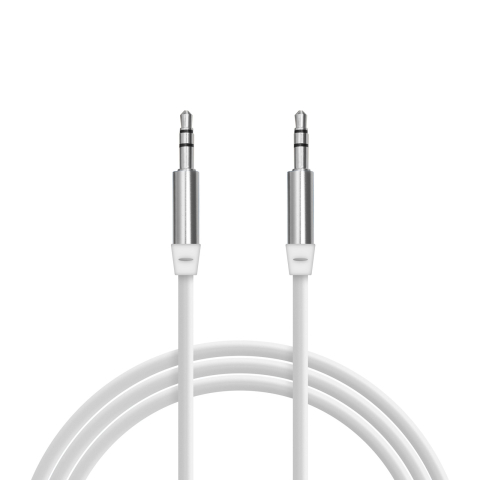 Cablu auxiliar Jack 3.5 mm metal tata-tata 1m textil Delight, conectori stereo, lungime 1m, brand Delight [1]