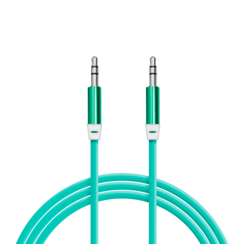 Cablu auxiliar Jack 3.5 mm metal tata-tata 1m textil Delight, conectori stereo, lungime 1m, brand Delight [2]