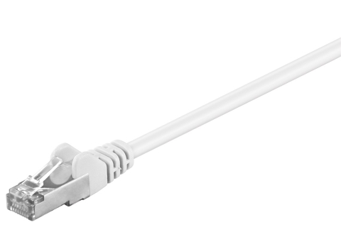 Cabluri retea RJ45 - Cablu CAT5e FTP RJ45-RJ45 1m ecranat alb Goobay – IoElectronice.ro