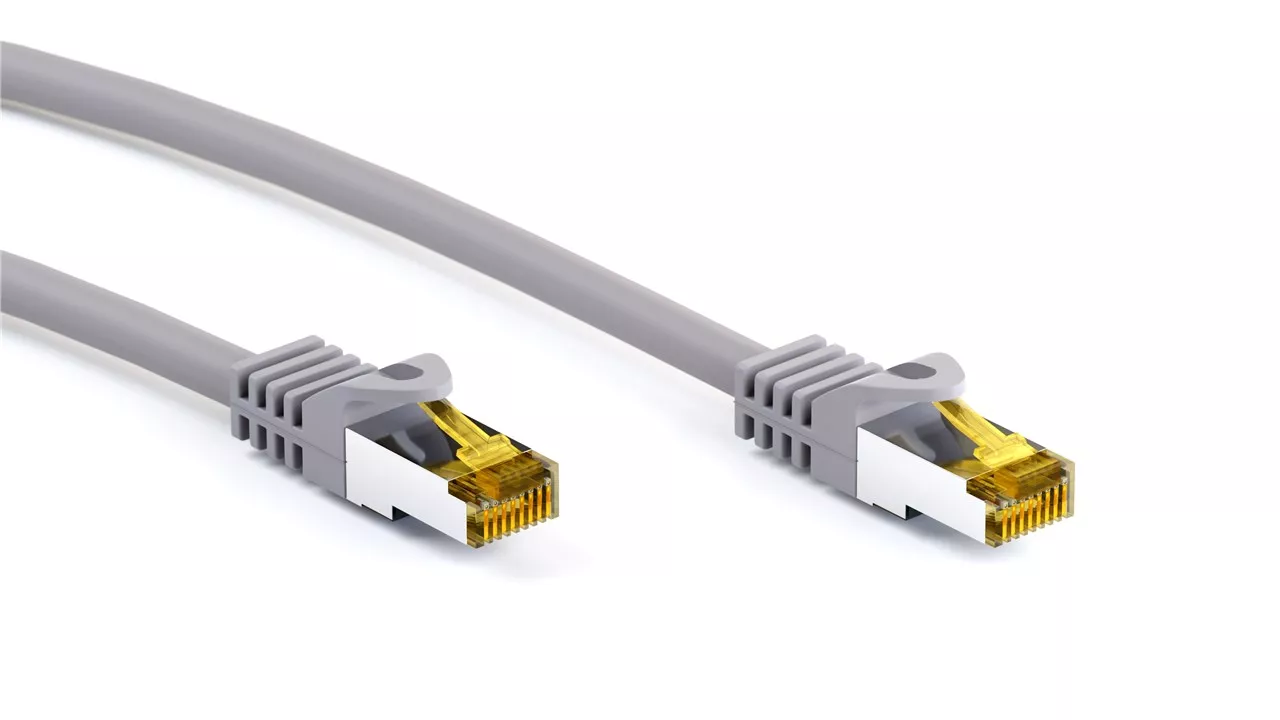 Cabluri retea RJ45 - Cablu Cat7 600MHz SFTP PIMF RJ45 PATCH CORD 0.25m Goobay – IoElectronice.ro