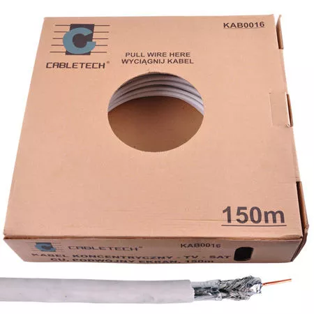 Cabluri TV - Cablu coaxial 5.8mm dublu ecranat miez cupru Cabletech KAB0016 – IoElectronice.ro