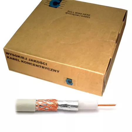 Cabluri TV - Cablu coaxial cupru RG59U alb Cabletech KAB0026F – IoElectronice.ro