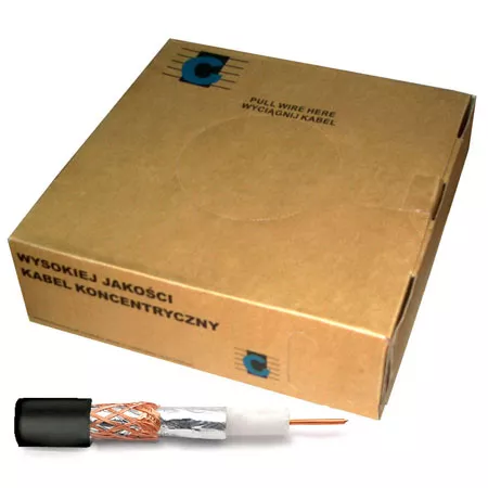 Cabluri TV - Cablu coaxial cupru RG59U negru Cabletech KAB0026A – IoElectronice.ro