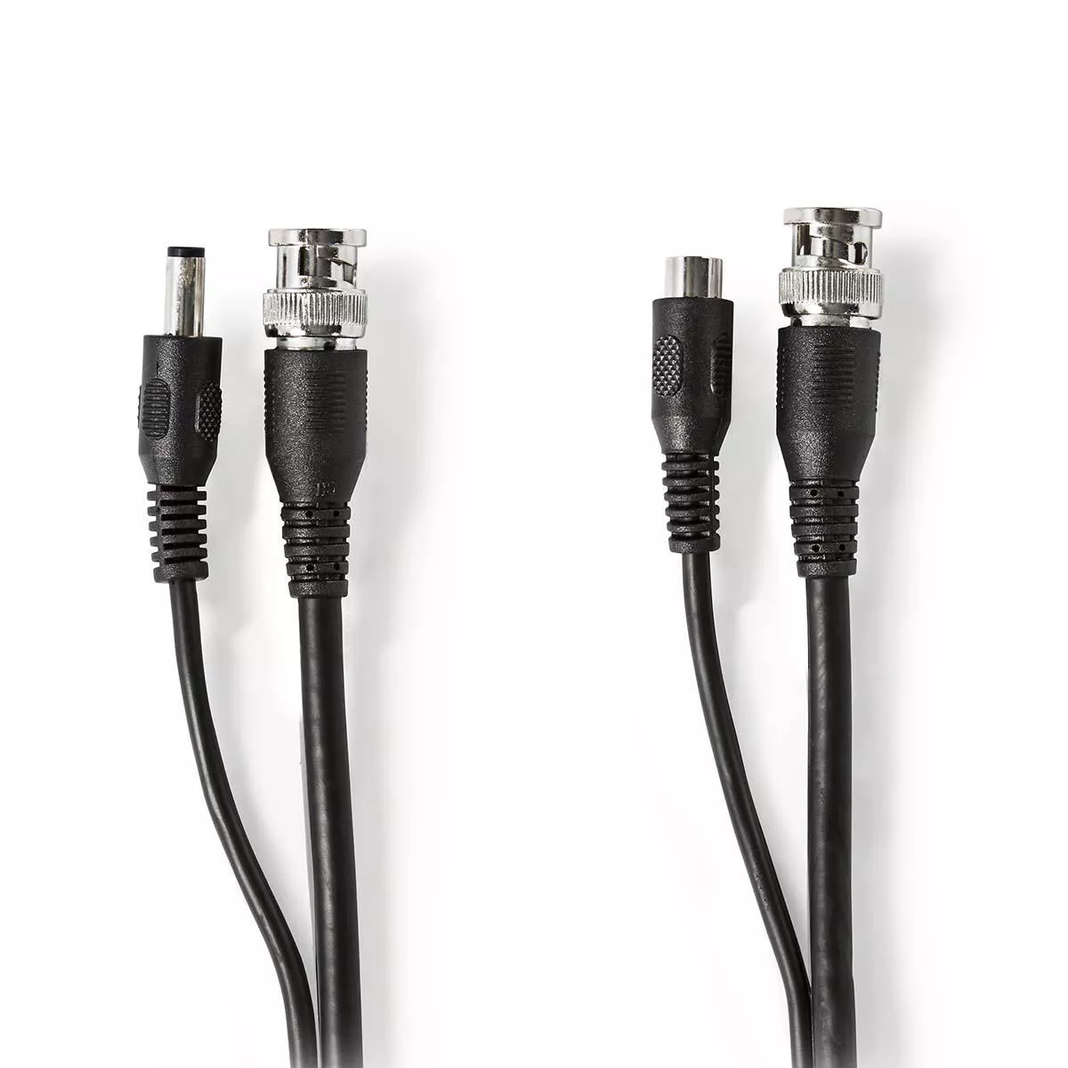 Cabluri BNC - Cablu Coaxial de Securitate CCTV RG59 20m cu Conectori BNC și Alimentare DC, Negru, Calitate Înaltă