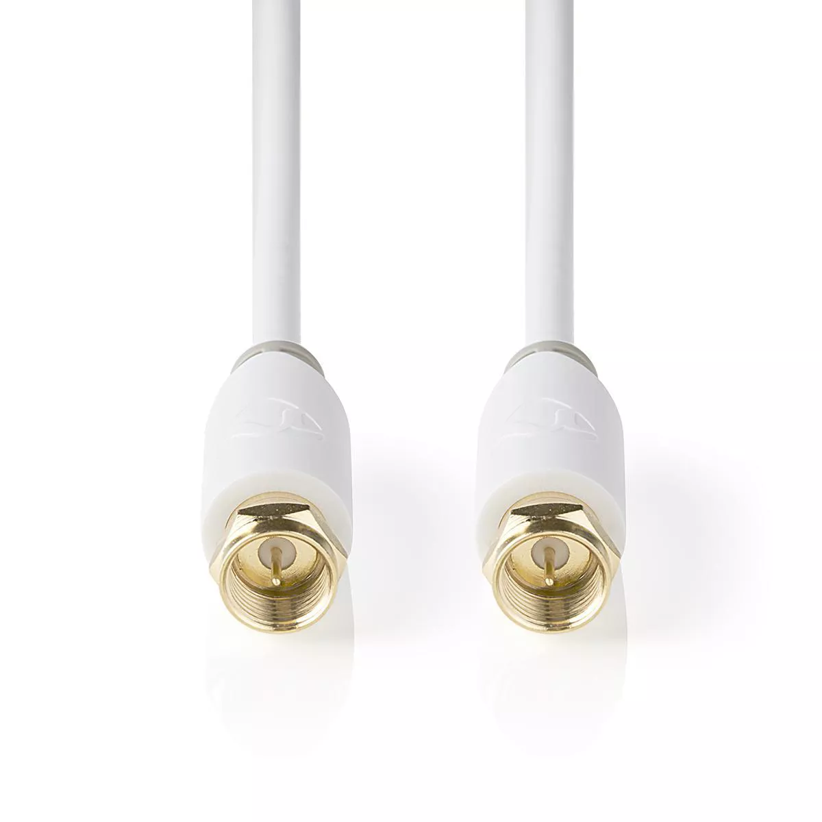 Cablu coaxial 2m F tata - F tata alb cupru Nedis, garanție 24 luni persoane fizice [1]