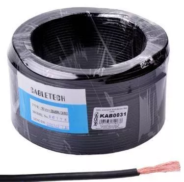 Cablu coaxial RG174 50 ohmi 100m PVC negru CABLETECH cupru [1]