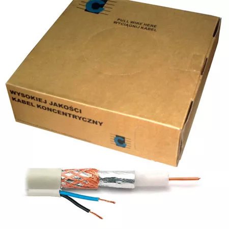 Cabluri TV - Cablu coaxial RG59 și 2x0.35mm Cabletech – IoElectronice.ro