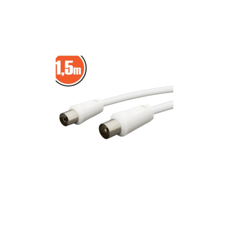 Cabluri TV - Cablu coaxial tata mama 1.5m alb