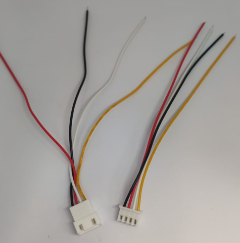 Mufe AC-DC - Cablu cu conectori 4 pini pas 2.54 mm mama și tata cu fire set 2buc – IoElectronice.ro