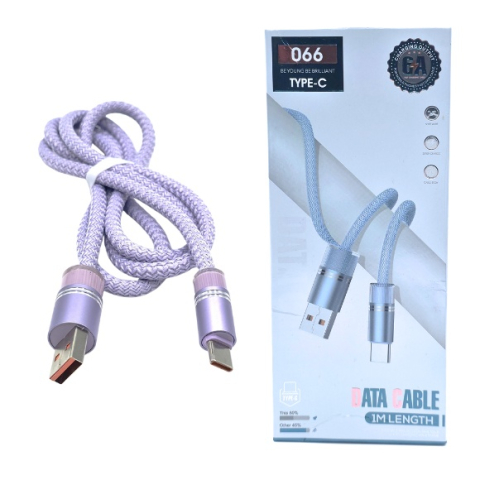 Cabluri telefon-tableta - Cablu Date Textil USB-A Type-C 6A 1m Incarcare Rapida