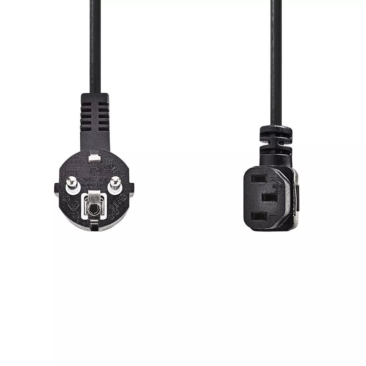 Cablu alimentare 10m Schuko tata cotit IEC-320-C13 90° negru Nedis [1]