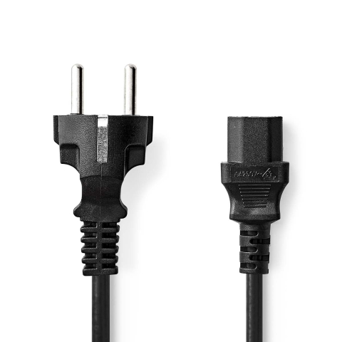Conectica - Cablu de alimentare Schuko tata - IEC-320-C13 10m 3x1mm2 cupru negru Nedis CEGL10030BK100