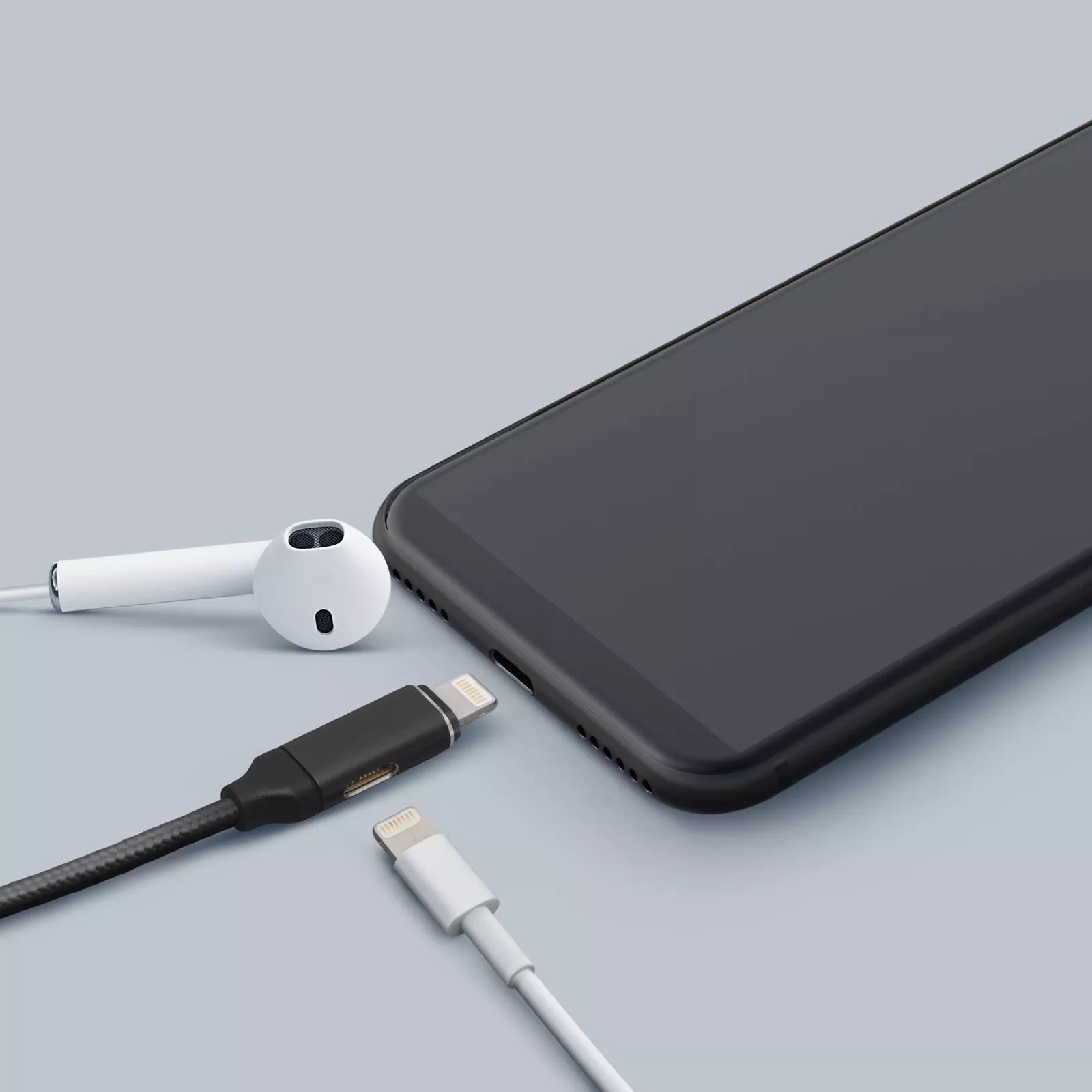 Cablu date 2in1 Lightning 1m 2A Apple USB A Delight [1]