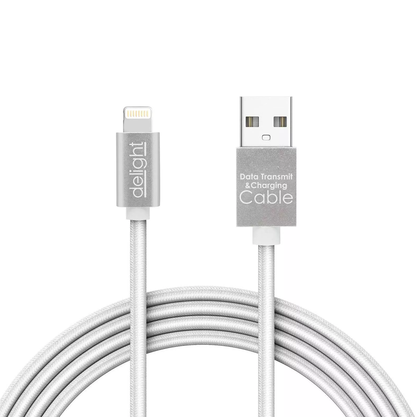 Cabluri telefon-tableta - Cablu de date 2in1 iPad iPhone Lightning + Micro USB 1m 1A alb delight – IoElectronice.ro