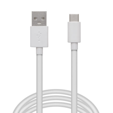 Cabluri telefon-tableta - Cablu de date/încărcare USB-USB Type C alb 2m înveliș siliconic Delight 55550WH-2 – IoElectronice.ro