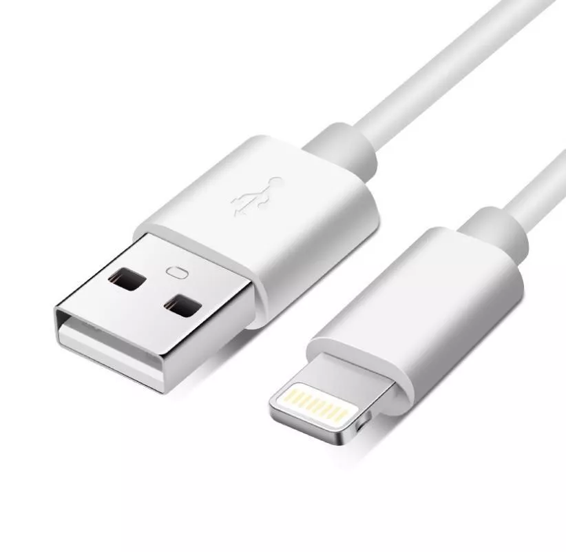 Apple-iPhone - Cablu de date și încărcare Lightning 2m 2A Well Apple⇔USB alb