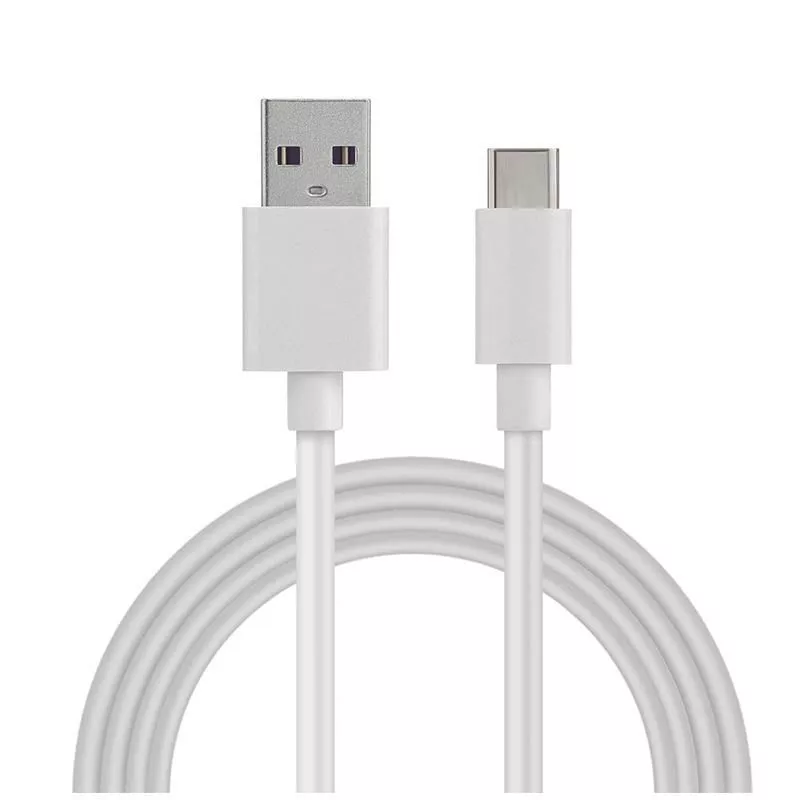 Cablu de date și încărcare USB Type C 2m 2A Well, conector USB A și USB Type C, culoare albă [2]