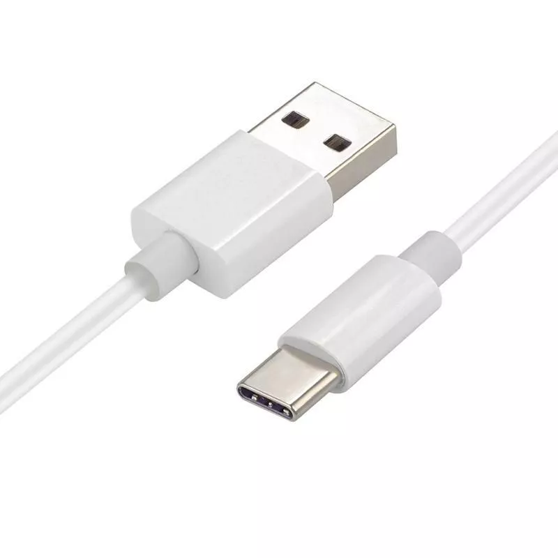 Cablu de date și încărcare USB Type C 2m 2A Well, conector USB A și USB Type C, culoare albă [1]