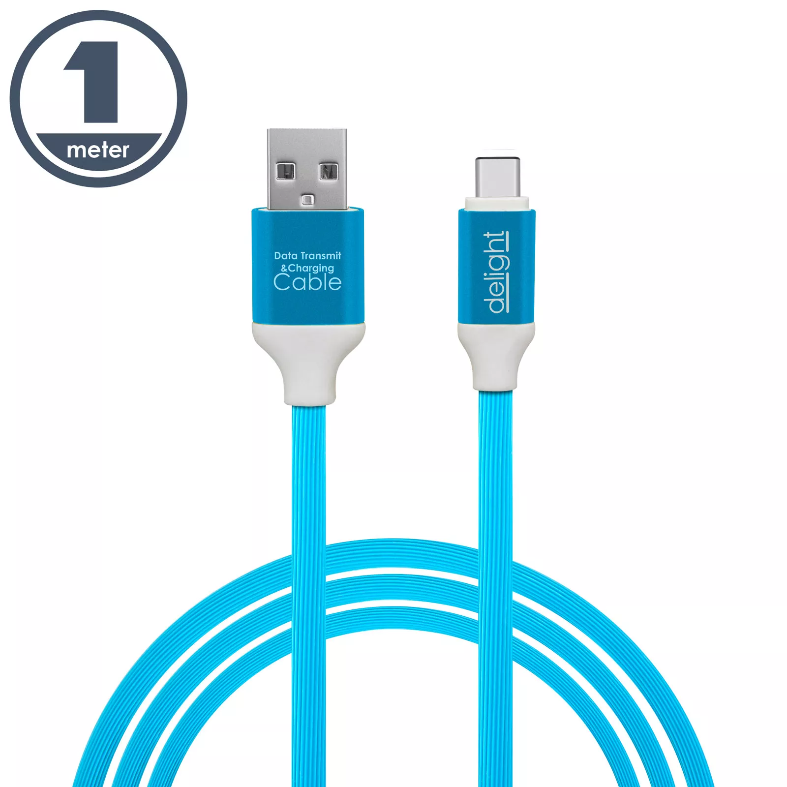 Cabluri telefon-tableta - Cablu de date și încărcare USB Type C înveliș siliconic 1m 2.1A Delight – IoElectronice.ro