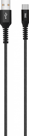 Telefoane-tablete - Cablu de date și încărcare USB TYPE C - USB 2.0 1m 5A Well negru PVC+Nylon WELL – IoElectronice.ro