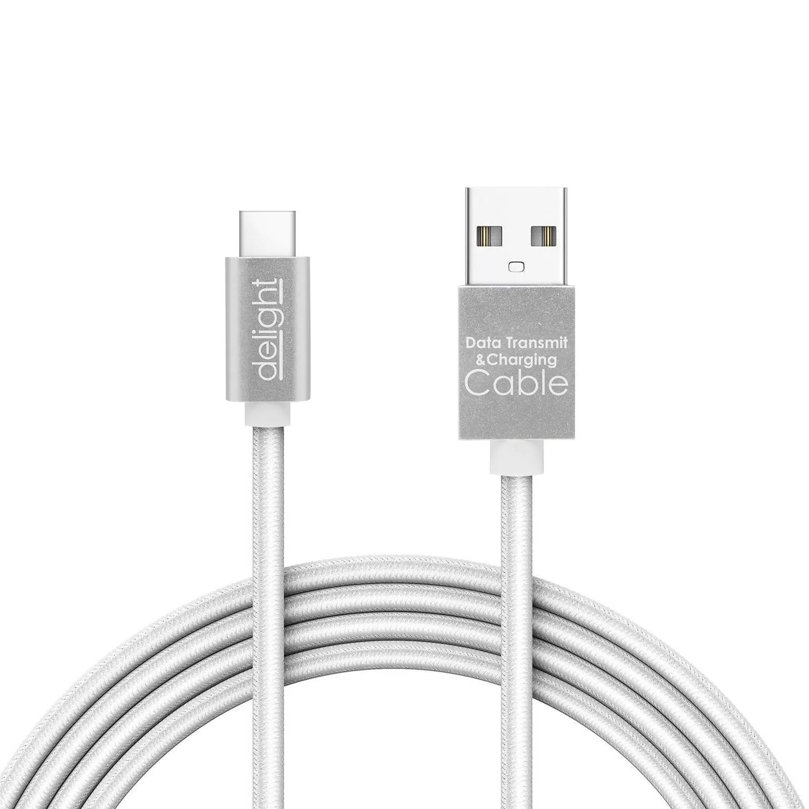 Telefoane-tablete - Cablu de date USB type C 1m argintiu cu iluminare LED roșu delight – IoElectronice.ro