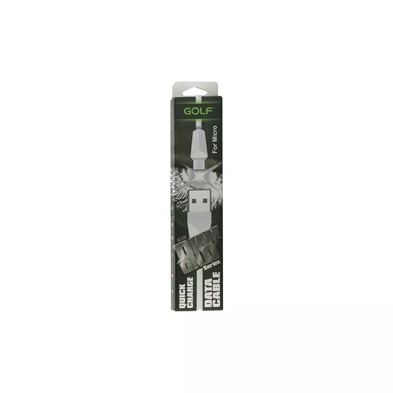 Cablu de încărcare Micro USB Golf Diamond 1m USB 2.0 alb, conector USB micro, RCA, USB A [1]