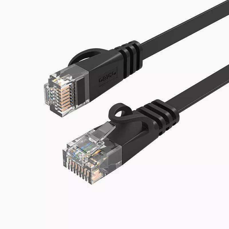 Cabluri retea RJ45 - Cablu de rețea Cat6 5m plat negru Orico PUG-C6B – IoElectronice.ro