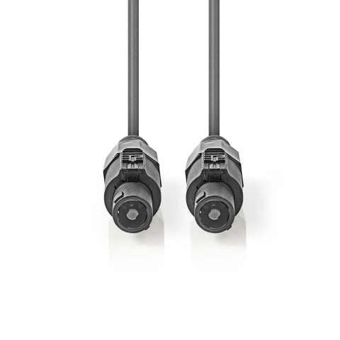Cablu difuzor 1.5mm SPEAKON 2-pini mama 5m cupru gri Nedis [1]