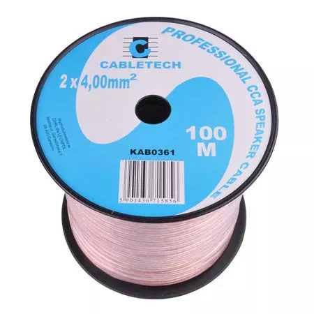 Cabluri difuzor - Cablu difuzor CCA 2x4mm transparent Cabletech KAB0361 – IoElectronice.ro
