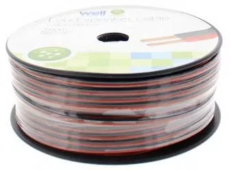 Cabluri difuzor - Cablu difuzor OFC roșu-negru 2x1mm, cupru, izolatie PVC, 100m – sunet clar și calitate superioară