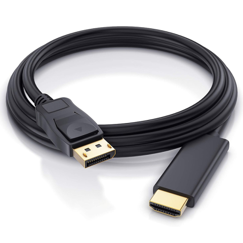 Cabluri DisplayPort - Cablu DisplayPort tata - HDMI tata 10m 1080p aurit KPO-10023 Cabletech – IoElectronice.ro