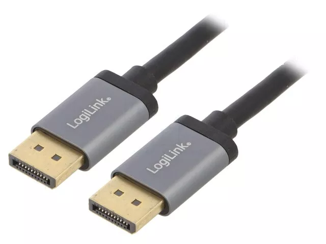 Cabluri DisplayPort - Cablu DisplayPort v1.2 HDCP v1.3 1m tata-tata negru LOGILINK CDA0100 – IoElectronice.ro