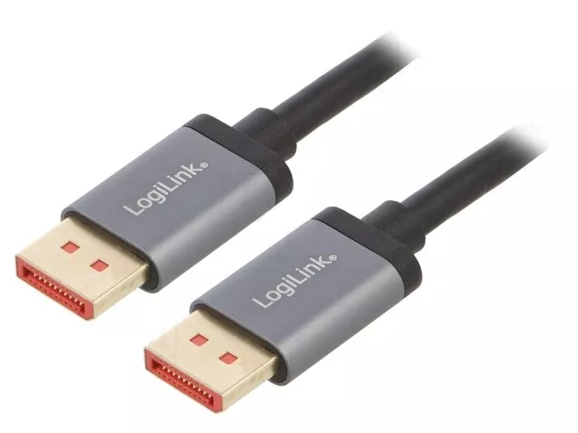 Cabluri DisplayPort - Cablu DisplayPort v1.4 HDCP v2.2 tata-tata 1m negru LOGILINK CDA0104 – IoElectronice.ro