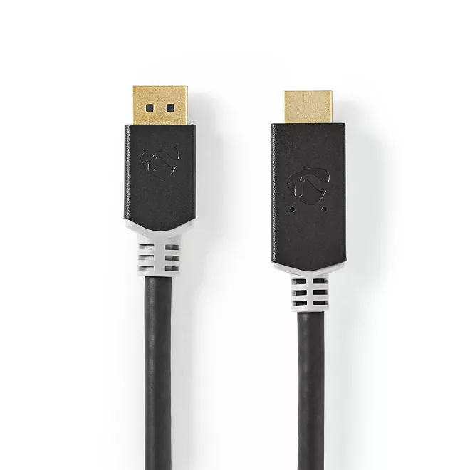 Cabluri DisplayPort - Cablu DisplayPort v1.4 - HDMI 4K 60Hz 2m aurit antracit Nedis – IoElectronice.ro