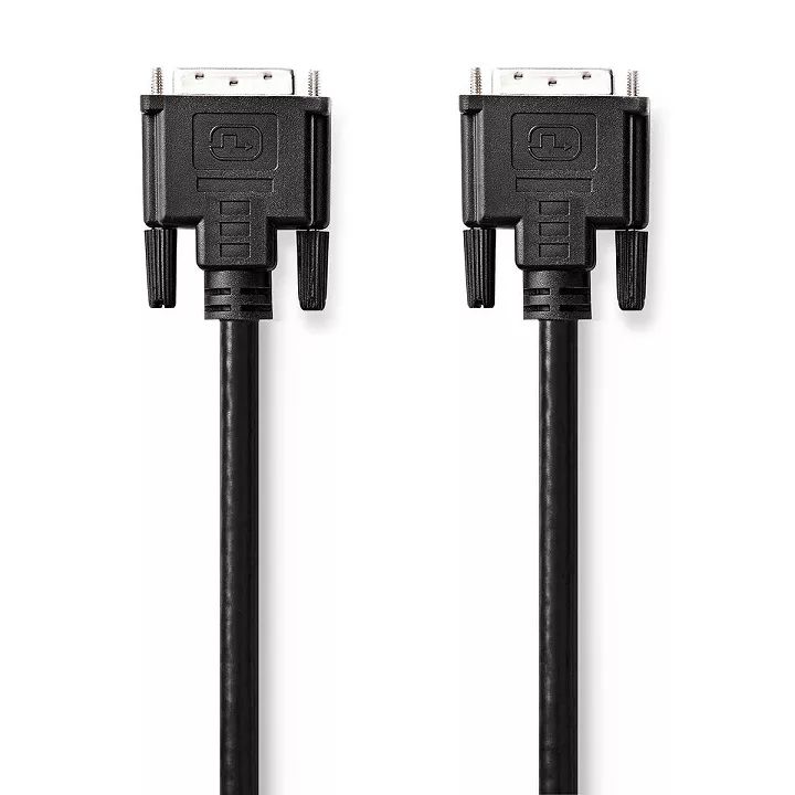 Cabluri DVI - Cablu DVI-D 24+1-Pin, 3m, Negru, Transfer Digital 1080p, Nedis, Conector Durabil, Full HD
