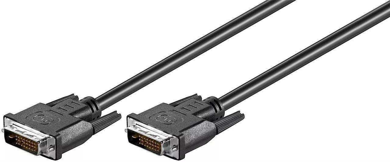 Cabluri DVI - Cablu DVI-D 24+1p tata - DVI-D 24+1p tata 0.5m Dual-Link Full HD 1080p 1920x1080 WQXGA 2560x1600 Goobay – IoElectronice.ro