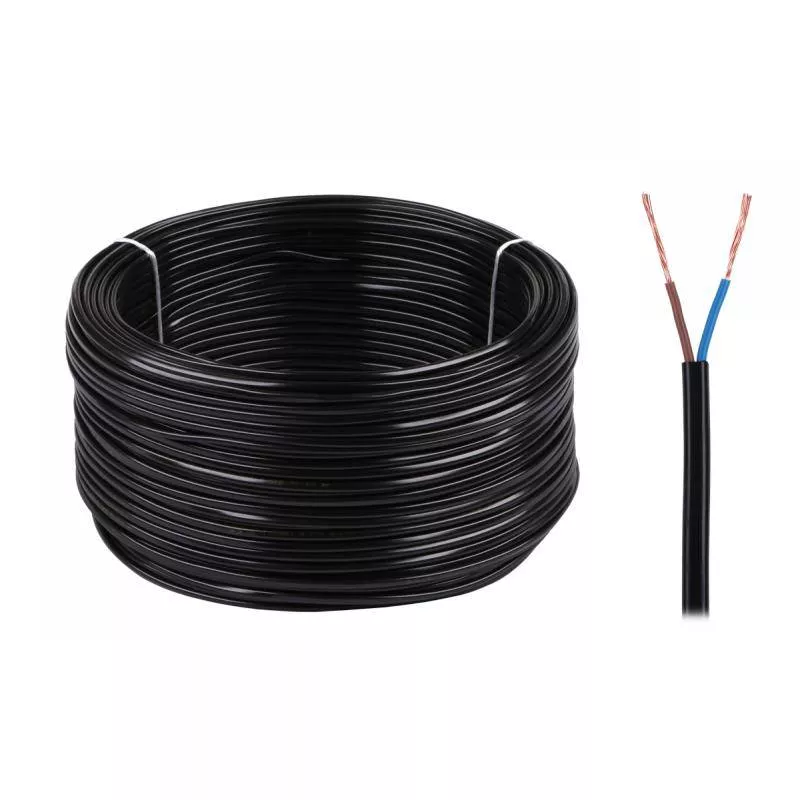 Conectica - Cablu electric OMY 2x0.75 300V negru – Calitate și fiabilitate pentru aplicații portabile și birou